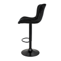 Hoker barowy, do kuchni, salonu, elegancki MALAGA VELVET CZARNY BL