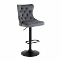Hoker barowy, do kuchni, salonu, elegancki CRYSTAL VELVET CIEMNOSZARY BL