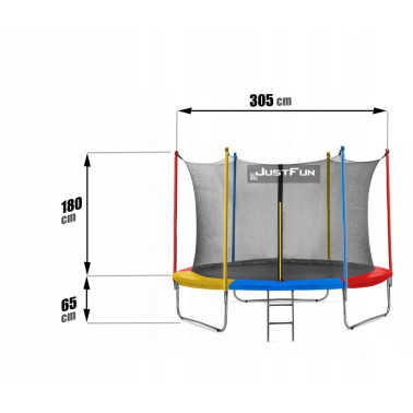 TRAMPOLINA OGRODOWA JUST FUN 10FT-305CM BLUE