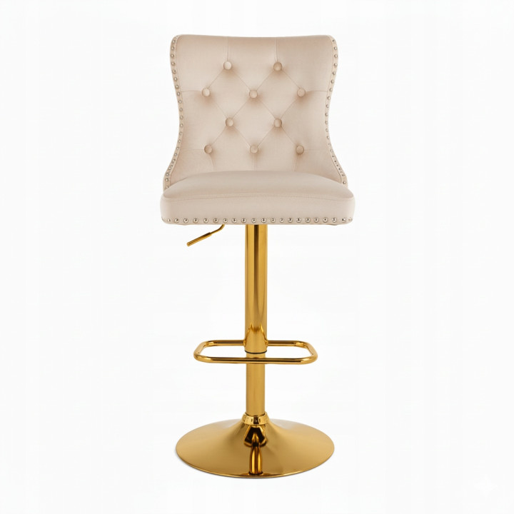 Hoker barowy, do kuchni, salonu, elegancki CRYSTAL VELVET BEŻOWY GL