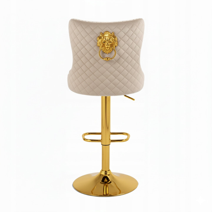 Hoker barowy, do kuchni, salonu, elegancki CRYSTAL VELVET BEŻOWY GL