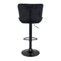 Hoker barowy, do kuchni, salonu, elegancki MALAGA VELVET CZARNY BL