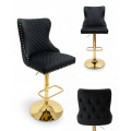 Hoker barowy,do kuchni, salonu, pokoju, elegancki LORD VELVET CZARNY GL