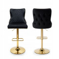 Hoker barowy,do kuchni, salonu, pokoju, elegancki LORD VELVET CZARNY GL