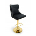 Hoker barowy,do kuchni, salonu, pokoju, elegancki LORD VELVET CZARNY GL
