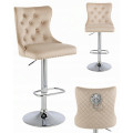Hoker barowy, do kuchni, salonu, elegancki CRYSTAL VELVET BEŻOWY SL