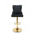 Hoker barowy,do kuchni, salonu, pokoju, elegancki LORD VELVET CZARNY GL