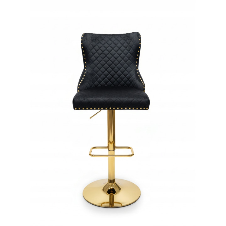 Hoker barowy,do kuchni, salonu, pokoju, elegancki LORD VELVET CZARNY GL