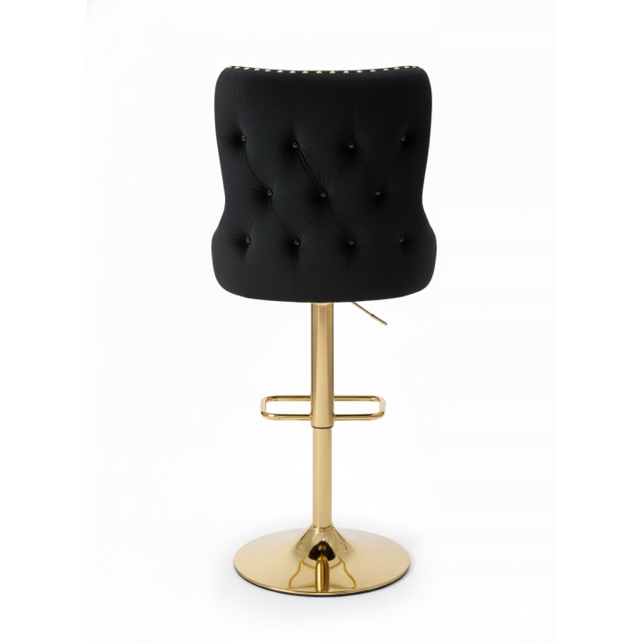Hoker barowy,do kuchni, salonu, pokoju, elegancki LORD VELVET CZARNY GL