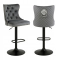 Hoker barowy, do kuchni, salonu, elegancki CRYSTAL VELVET CIEMNOSZARY BL