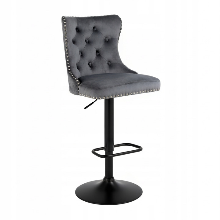 Hoker barowy, do kuchni, salonu, elegancki CRYSTAL VELVET CIEMNOSZARY BL