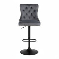 Hoker barowy, do kuchni, salonu, elegancki CRYSTAL VELVET CIEMNOSZARY BL