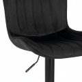 Hoker barowy, do kuchni, salonu, elegancki MALAGA VELVET CZARNY BL