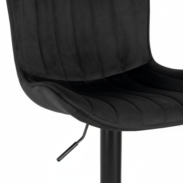 Hoker barowy, do kuchni, salonu, elegancki MALAGA VELVET CZARNY BL