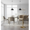 Hoker regulowany, obrotowy, barowy, do kuchni Glamour Loft Pleciony MARBELLA kawowy
