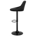 Hoker regulowany loftowy Toledo czarny velvet BL