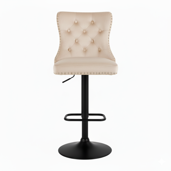 Hoker barowy, do kuchni, salonu, elegancki CRYSTAL VELVET BEŻOWY BL