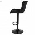 Hoker barowy, do kuchni, salonu, elegancki MALAGA VELVET CZARNY BL