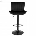 Hoker barowy, do kuchni, salonu, elegancki MALAGA VELVET CZARNY BL