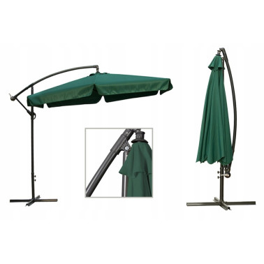 Parasol z wysięgnikiem 3M ZIELONY