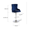 Hoker barowy,do kuchni, salonu, pokoju, elegancki ROYAL VELVET NIEBIESKI GL