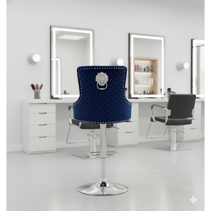 Hoker barowy,do kuchni, salonu, pokoju, elegancki ROYAL VELVET NIEBIESKI SL