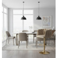 Hoker regulowany, obrotowy, barowy, do kuchni Glamour Loft Pleciony MARBELLA kawowy