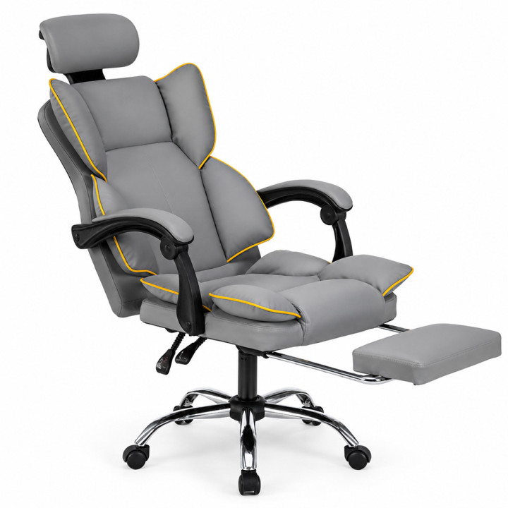 Fotel obrotowy, biurowy, ergonomiczny COMO szary