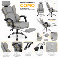 Fotel obrotowy, biurowy, ergonomiczny COMO szary