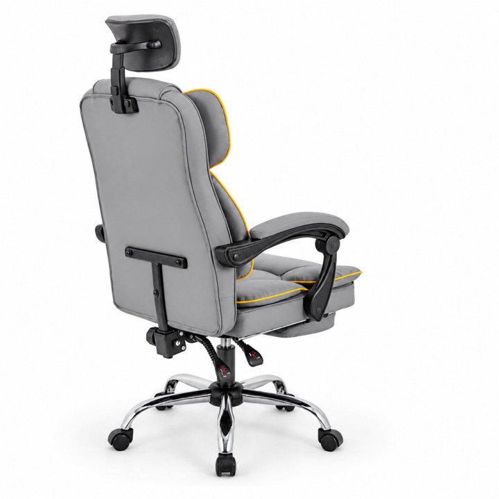 Fotel obrotowy, biurowy, ergonomiczny COMO szary