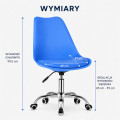 Krzesło obrotowe VIENA - niebieskie