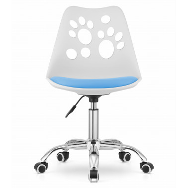 Krzesło obrotowe RENO - biało-niebieskie