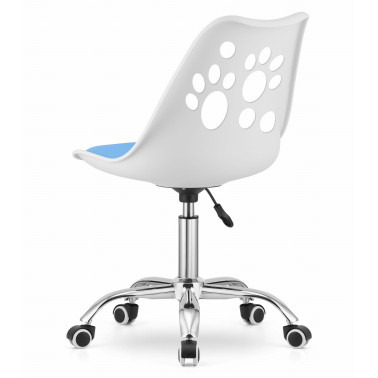 Krzesło obrotowe RENO - biało-niebieskie