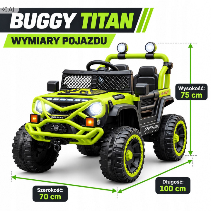 AUTO BUGGY PERFORMANCE RED NA AKUMULATOR, MOCNY, BEZPIECZNY CZERWONY