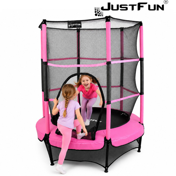 TRAMPOLINA do wewnątrz 140cm JUST FUN różowa