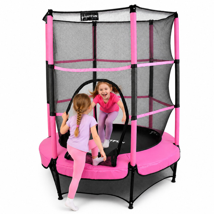 TRAMPOLINA do wewnątrz 140cm JUST FUN różowa