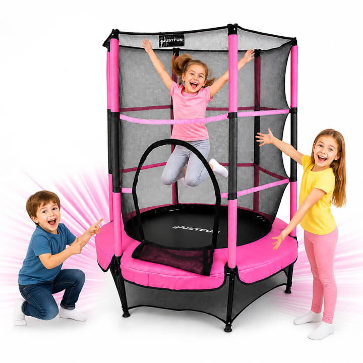 TRAMPOLINA do wewnątrz 140cm JUST FUN różowa