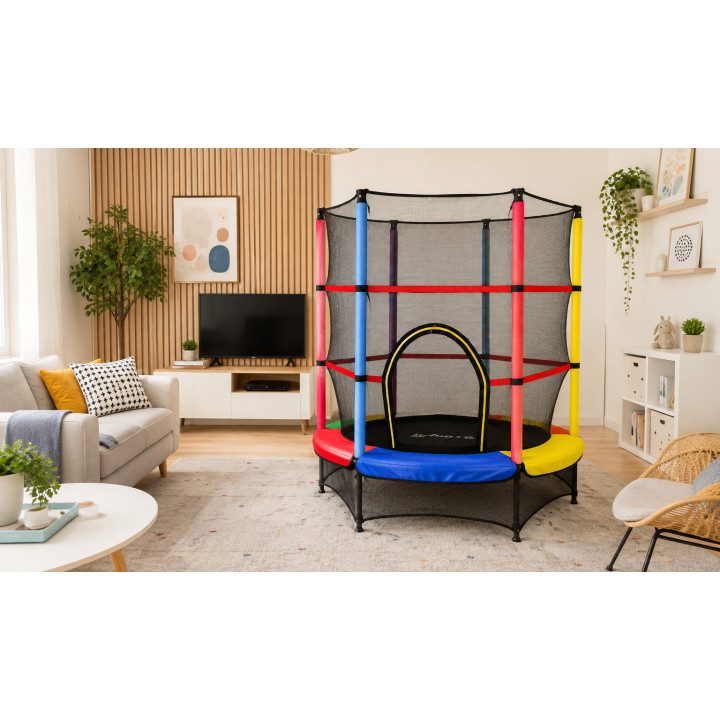 TRAMPOLINA do wewnątrz 140cm JUST FUN multicolor