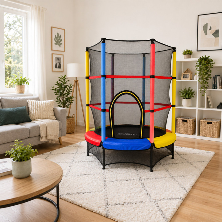 TRAMPOLINA do wewnątrz 140cm JUST FUN multicolor