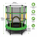 ZIELONO-ŻÓŁTA-TRAMPOLINA DO DOMU I OGRODU 140 JF