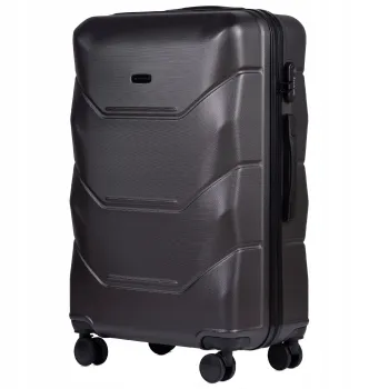 Walizka WINGS duża 78 cm x 49 cm x 29 cm 97 l ABS SZARA