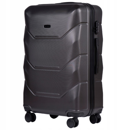 Walizka WINGS duża 78 cm x 49 cm x 29 cm 97 l ABS SZARA