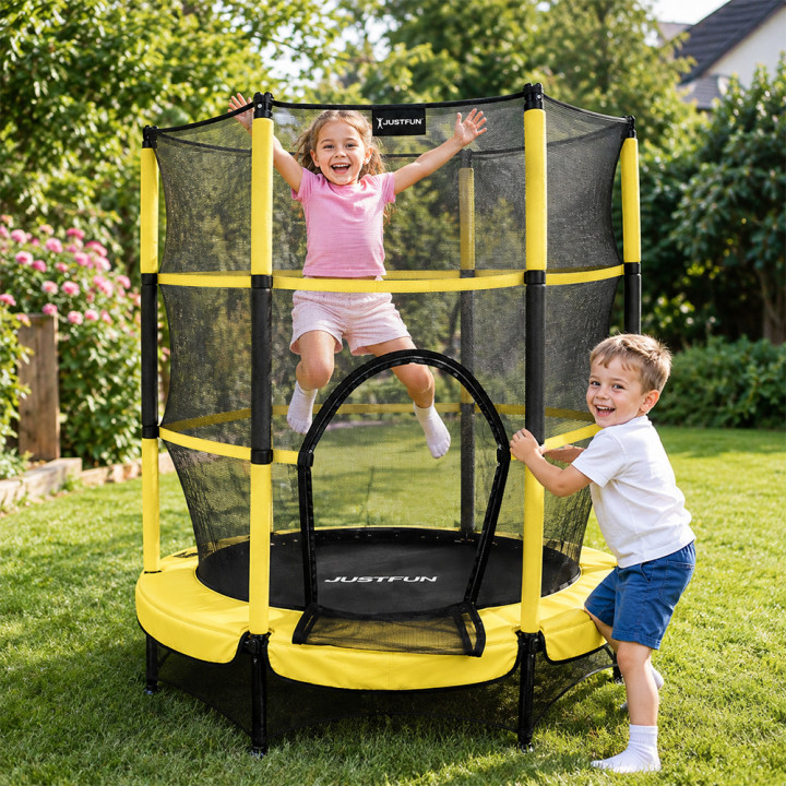 JUST FUN 140 ZÓŁTA - TRAMPOLINA DO DOMU I OGRODU