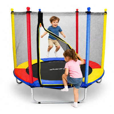 TRAMPOLINA REKREACYJNA DLA DZIECI 152 CM JUST FUN MULTICOLOR