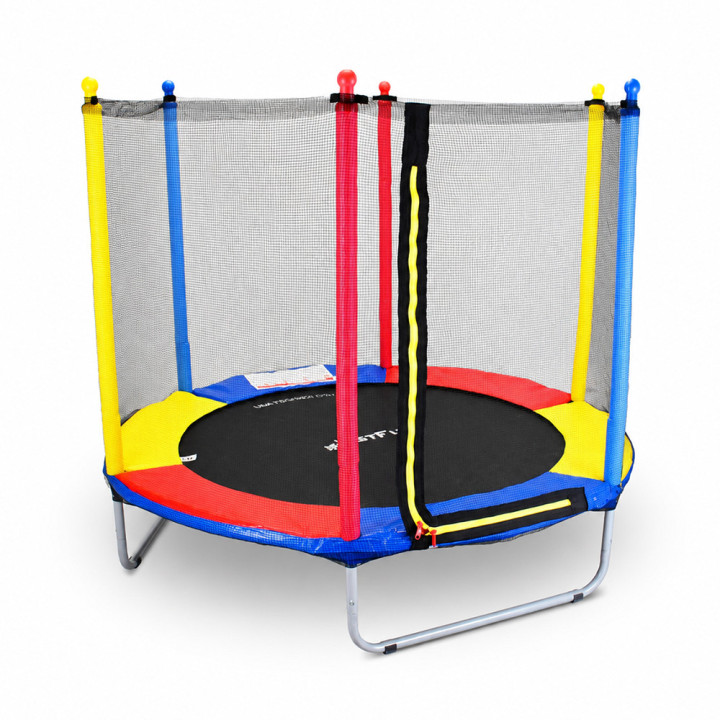 TRAMPOLINA REKREACYJNA DLA DZIECI 152 CM JUST FUN MULTICOLOR