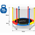 TRAMPOLINA REKREACYJNA DLA DZIECI 152 CM JUST FUN MULTICOLOR