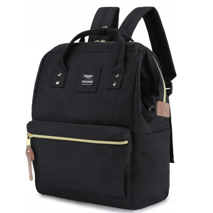 Plecak Miejski Himawari 9001 Damski Na Laptopa 13,3 Cala A4 USB Czarny