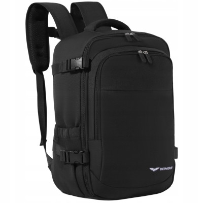 Plecak kabinowy WINGS bagaż podręczny 40x25x20 Ryanair Wizz Air 20L BLACK
