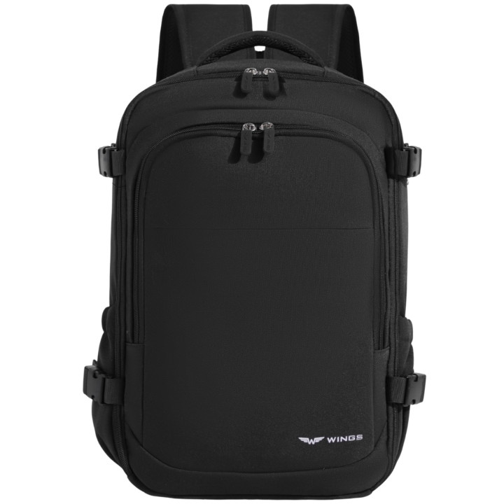 Plecak kabinowy WINGS bagaż podręczny 40x25x20 Ryanair Wizz Air 20L BLACK