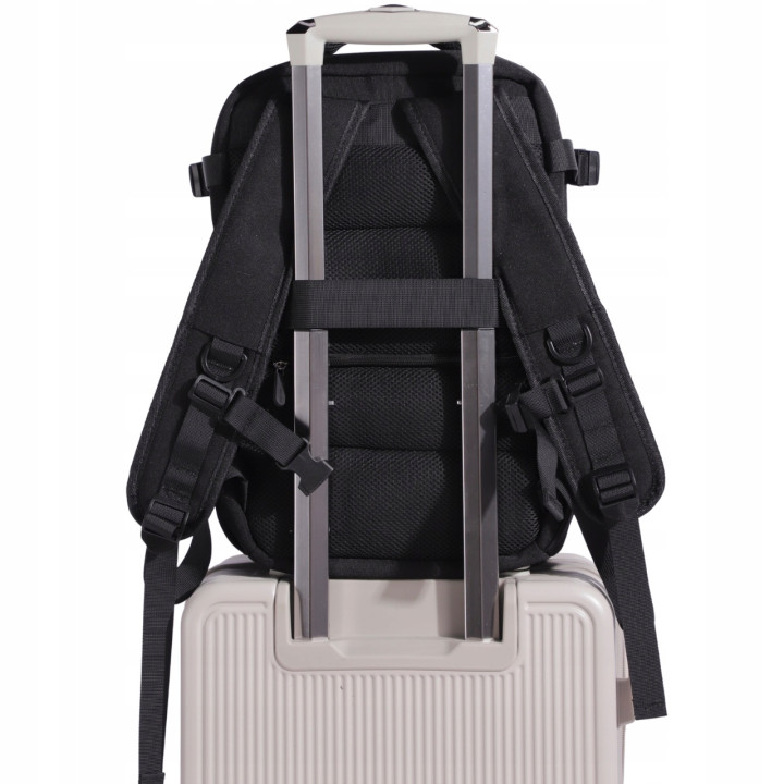 Plecak kabinowy WINGS bagaż podręczny 40x25x20 Ryanair Wizz Air 20L BLACK
